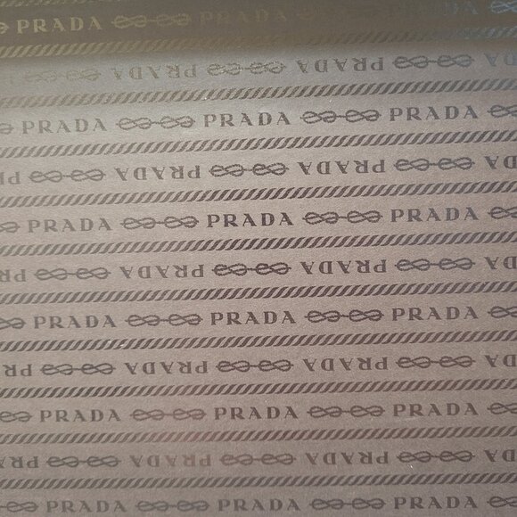 Prada Black Gift Box Textured Empty Silver Logo Storage Decorative Organizer - Picture 10 of 14